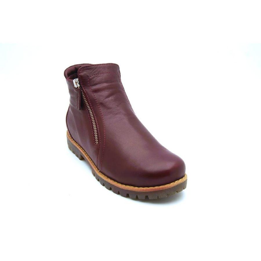 CHARLOTTE bordeaux boots dragkedja