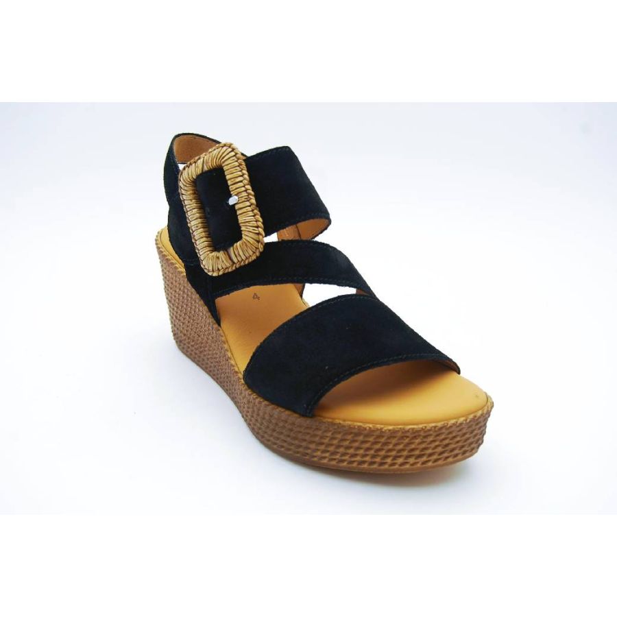 GABOR svart kil sandalett