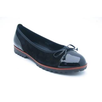 GABOR svart ballerina lacktå