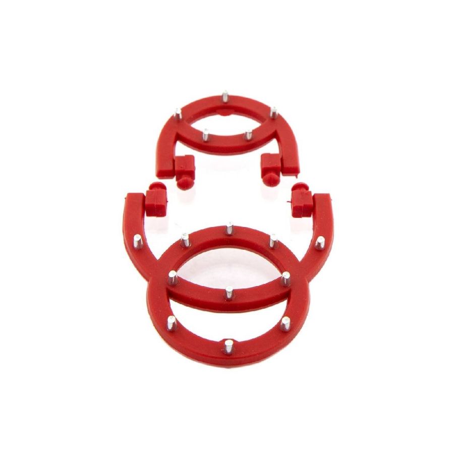 BRODDAR RÖDA RESERVDEL. 1 PAR (2 x fram + 2 x bak)