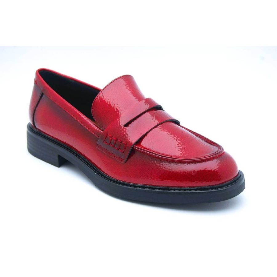 MARCO TOZZI röd lack loafer