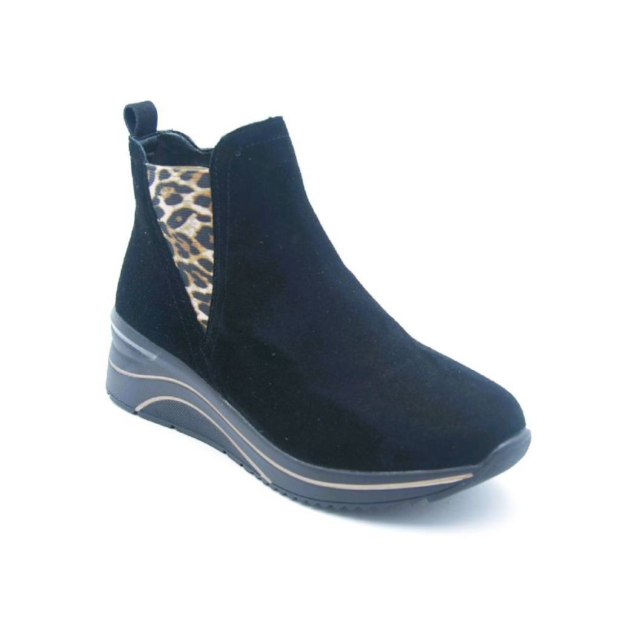 REMONTE svart BRED LÄST boots