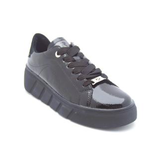 RIEKER SPORT svart lack sneaker