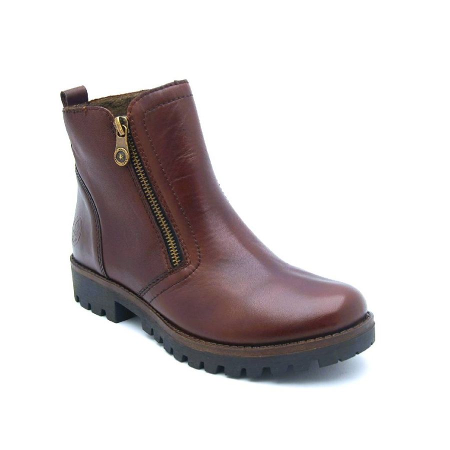 RIEKER brun boots dragkedja