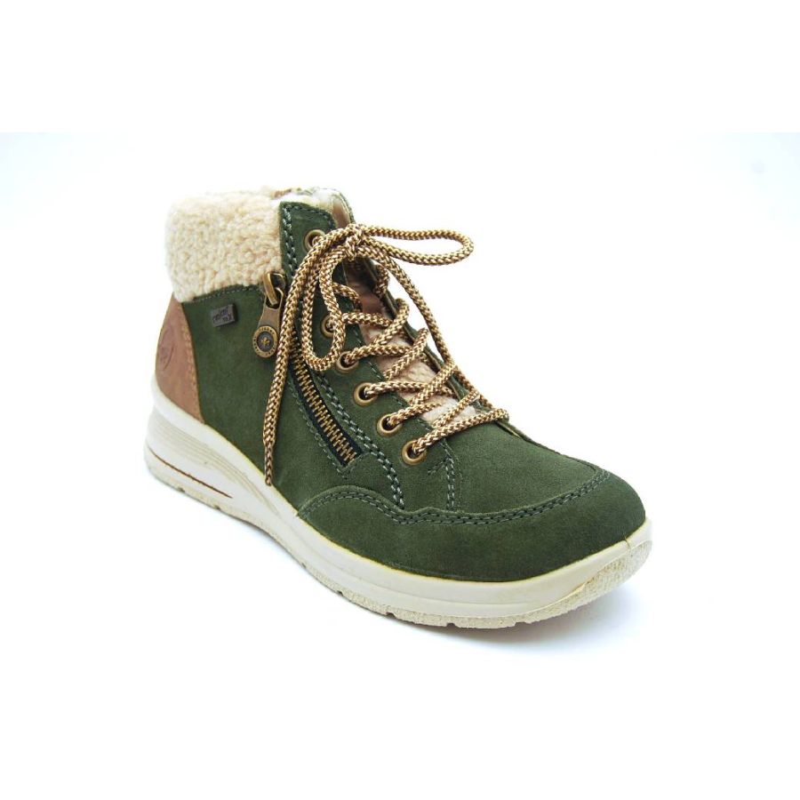 RIEKER grön känga TEX