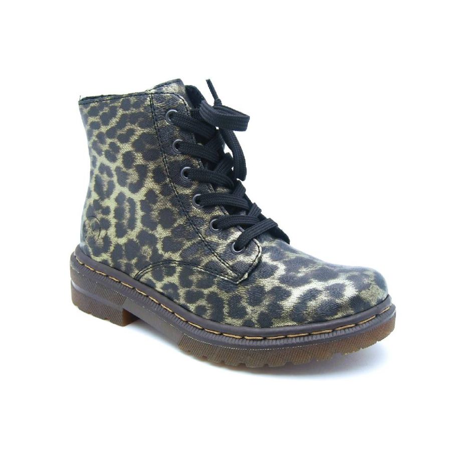 RIEKER leopard snörkänga