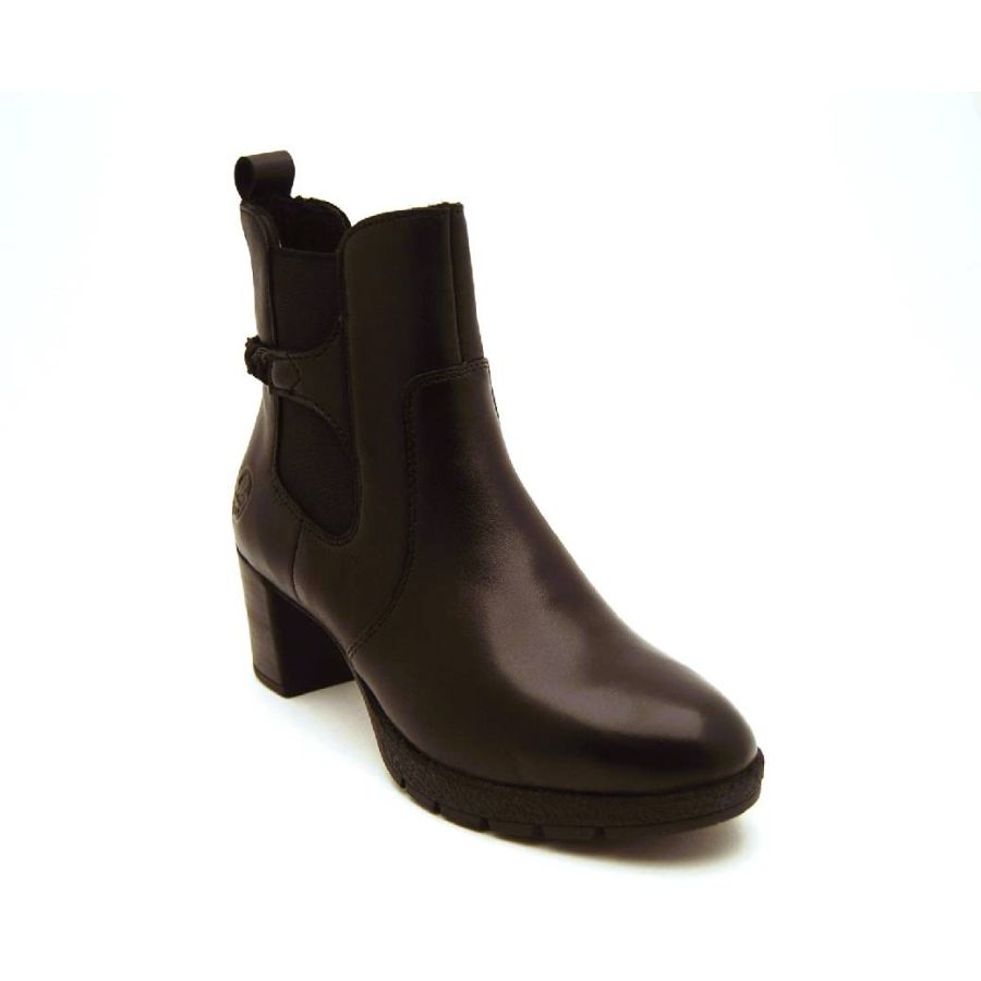 RIEKER svart boots hög klack