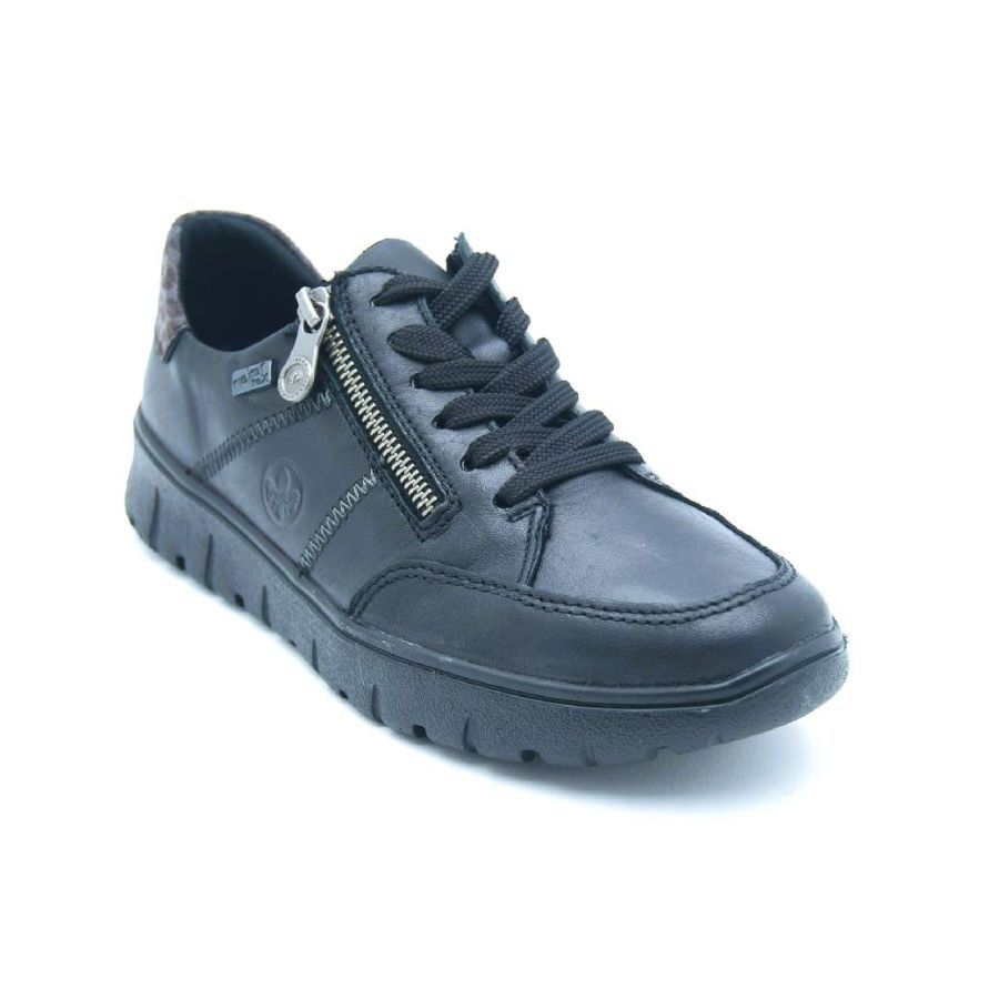 RIEKER svart BRED LÄST TEX