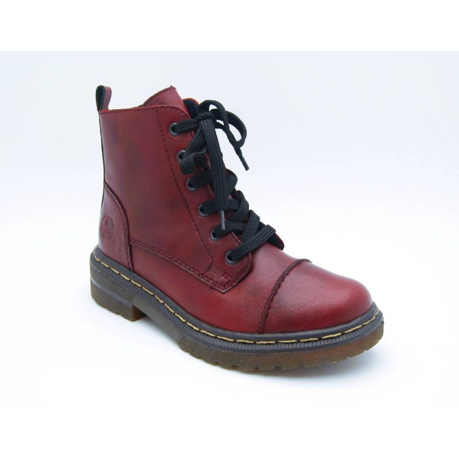 RIEKER vinröd snörkänga