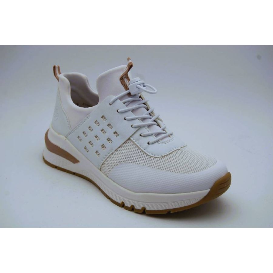 RIEKER vit sneaker BRED LÄST
