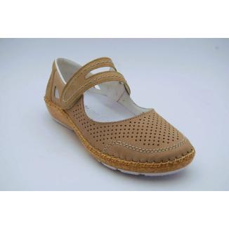 RIEKER beige ballerina slejf