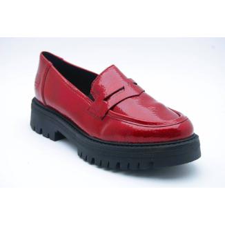 RIEKER röd lack loafer