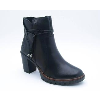 RIEKER svart boots högklackad