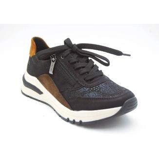 RIEKER svart BRED LÄST sneaker