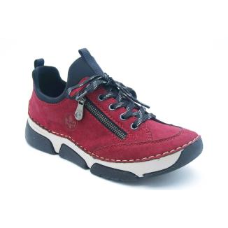 RIEKER vinröd promenadsko