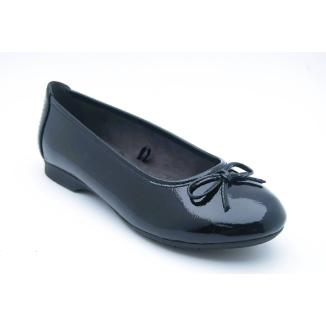 SOFTLINE svart lack ballerina