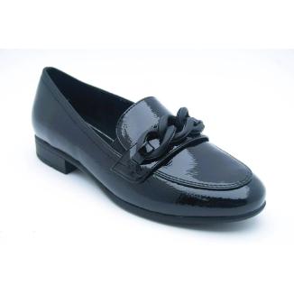 SOFTLINE svart lack loafer