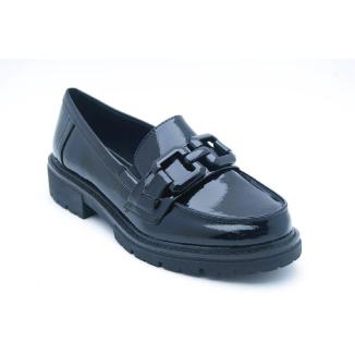 SOFTLINE svart lack loafer