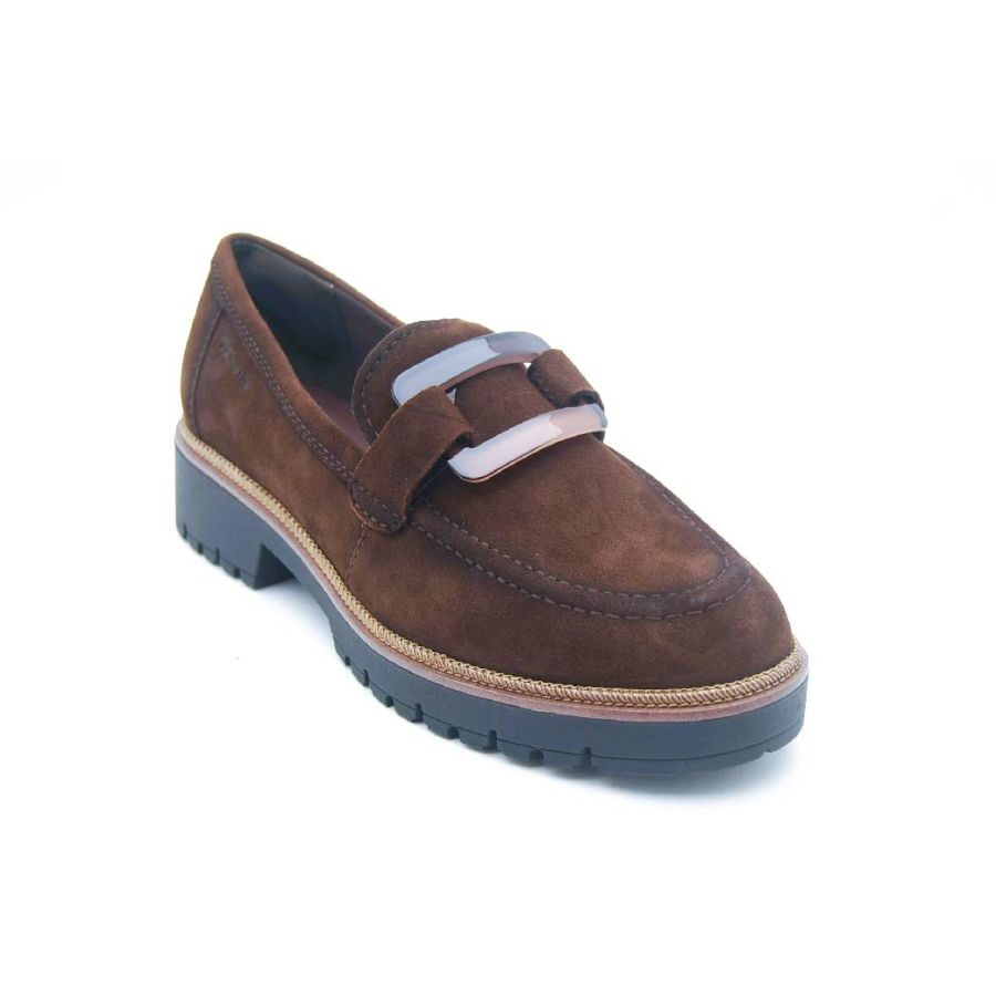 TAMARIS brun loafer mocka grov