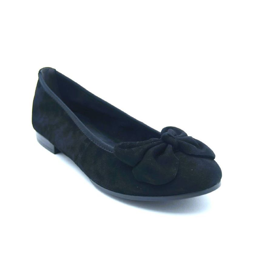 TAMARIS svart ballerina rosett