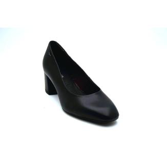 TAMARIS svart slät pumps skinn